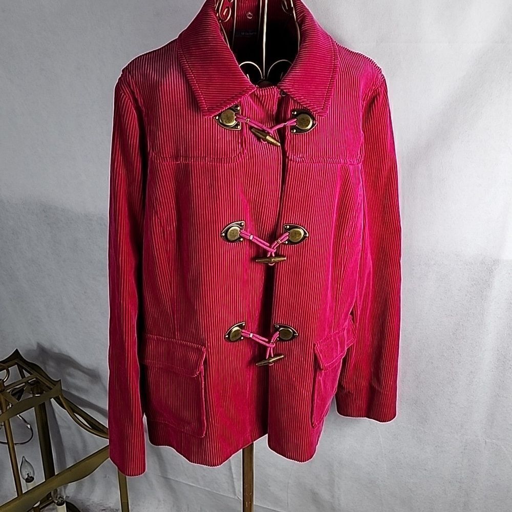 Corduroy Toggle Jacket  Lined Brass Toggle Close Barbie Preppy